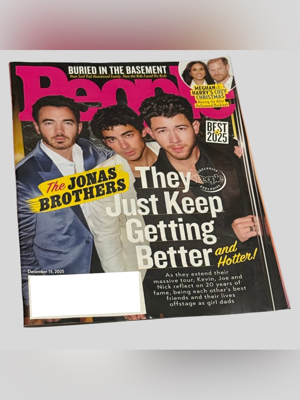 People Magazine Dec 15 2025 Jonas Brothers Meghan & Harry Best of 2025 Issue